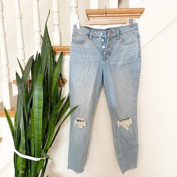 J. Crew Factory NWT Orion Blue 10" High-Rise All-Day Stretch Skinny Jean Size 27 - Picture 2 of 9